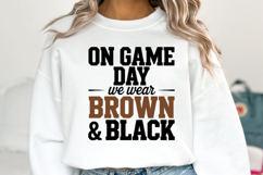On Game Day We Wear Brown &amp; Black Svg | Sport | Shirt Svg Product Image 5
