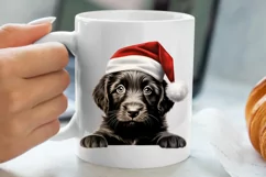 Christmas Peeking Dogs Clipart, Christmas PNG Product Image 5