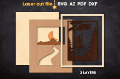Camping Triptych SVG laser cut files for Glowforge Product Image 5