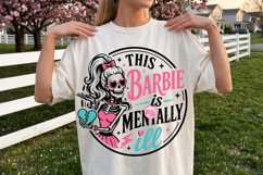 Sarcastic Mental Health Skeleton PNG, Funny Anxiety Humor Product Image 5