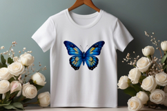 Butterfly Blue Yellow Insect Watercolor Illustration Animal Product Image 5