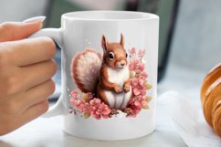 Cute Pink Christmas Animals Clipart Sublimation Product Image 5