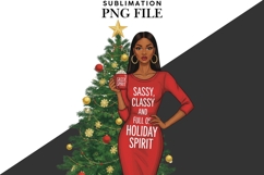 Christmas motivational women png design for T-shirts Product Image 2