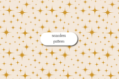 Mustard Retro Starburst Seamless Pattern Design Product Image 1