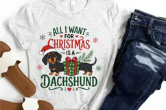 Dachshund Christmas PNG, All I Want For Christmas Is A Product Image 3