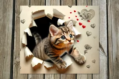 Valentine animals | 4 cat Skinny tumbler designs Product Image 5