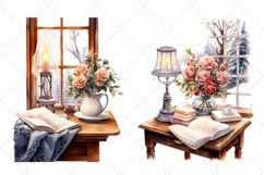 Cozy Winter Study watercolor Clipart Bundle | Winter Study Product Image 5