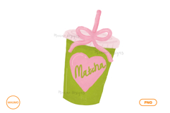Cute Matcha Coquette Style Png Product Image 1
