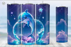 Cute Ocean Tumbler Sublimation, 20 oz Tumbler Wrap Product Image 2