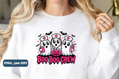 Boo Boo Crew Halloween Nurse PNG, Funny PNG Design Product Image 3