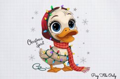 Funny Christmas Duck Sublimation Clipart Bundle PNG Product Image 6