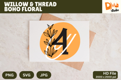 Willow &amp; Thread Boho Floral Monogram Product Image 1