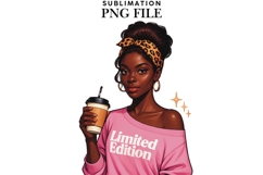Motivational Melanin woman Sublimation PNG, Graphic Illustra Product Image 1