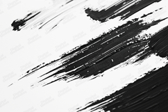 Black Paint Brush Stroke Abstract Background on White Product Image 1
