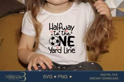 Halfway to the One Yard Line Svg Footbal,Baby SVG Product Image 5