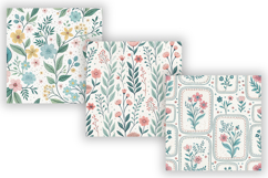 Pastel Folk Floral Seamless Pattern, Cottagecore Pattern Product Image 5