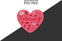 February heart png design for T-shirts Product Image 2