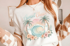 Sunset Chaser PNG sublimation |Beach &amp; Summer PNG T-Shirt Product Image 6