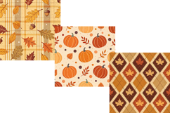 Autumn Fall Plaid Seamless Pattern Digital Paper Product Image 5