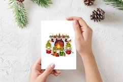 A family of dwarfs by the Christmas fireplace, Christmas Product Image 3