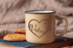 Hearts with the word dad. SVG cutting and sublimation. Product Image 4