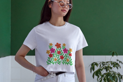 Colorful Garden Blooms Embroidery Design Product Image 4