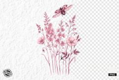 Summer Wildflowers &amp; Lady Bugs Clipart Product Image 1