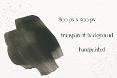 Black Watercolor splash clipart Product Image 4