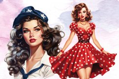 Vintage Pin Up Girl Clipart Sublimation Bundle Product Image 7