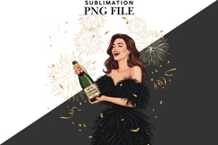 Celebration motivational woman png design for T-shirts Product Image 2