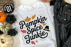 Pumpkin Spice Junkie - Autumn t-shirt Design Product Image 1