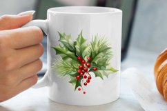 Winter Christmas Greenery Clipart, Christmas Greenery Clipar Product Image 5