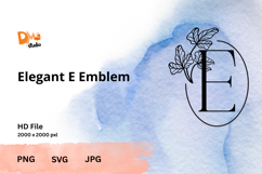 Elegant Emblem Monogram - Botanical Letter SVG | JPG | PNG Product Image 1