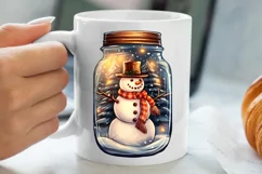 Christmas in Jar Watercolor Clipart , Christmas PNG Product Image 5