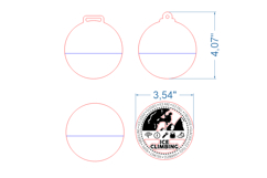 Ice Climbing Sport Medal SVG laser cut files for Glowforge Product Image 4