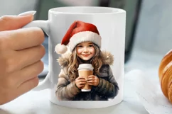 Christmas Little Girl Clipart Sublimation, Christmas PNG Product Image 5