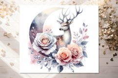 Moon, flowers &amp; Deer | 8 Skinny tumbler sublimation designs Product Image 5