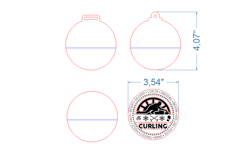 Curling Sport Medal SVG laser cut files for Glowforge Product Image 4