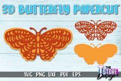3D Butterfly Paper Cut SVG | Butterfly Paper Cut SVG Design Product Image 1