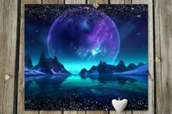 Northern Lights | winter Skinny Tumbler Sublimation designs Product Image 5