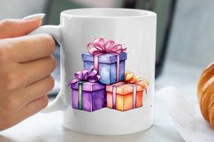 Beautiful Christmas Watercolor Clipart, Beautiful Christmas Product Image 5