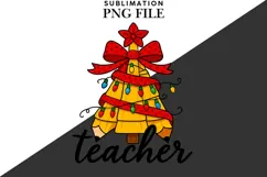 Teacher Christmas png design for T-shirts Product Image 2