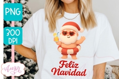Feliz navidad PNG, Papa Noel de Verano diseño de Sublimación Product Image 5