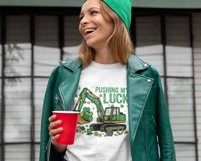 Boy St Patrick's Day PNG, Lucky Shamrock Excavator PNG Product Image 2