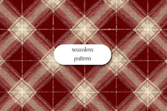 Cozy Red Beige Tartan Plaid Seamless Textile Pattern Product Image 1