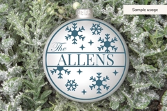 Christmas Family Name SVG - Snowflakes Product Image 5