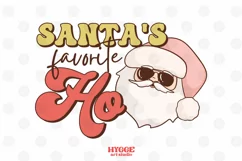 Santa's Favorite Ho Sublimation | Retro Christmas PNG Product Image 1