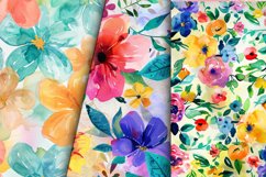 Colorful Floral Digital Paper Bundle Product Image 4