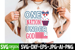 One Nation Under God | Patriotic SVG Design, 4th of july SVG Product Image 2