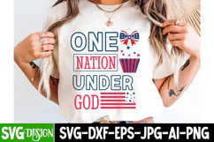 One Nation Under God | Patriotic SVG Design, 4th of july SVG Product Image 2
